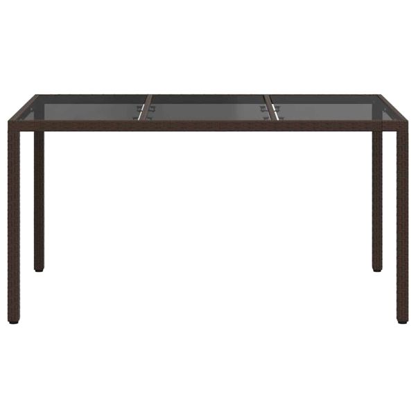 Градинска маса Кафяво 150 x 90 x 75 cm полиратан