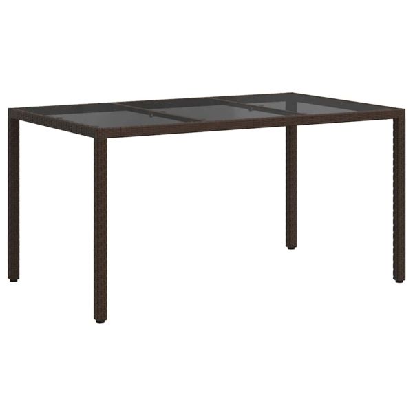 Градинска маса Кафяво 150 x 90 x 75 cm полиратан