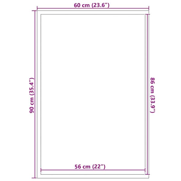 Мат за врата Черно 60 x 90 cm Полипропилен