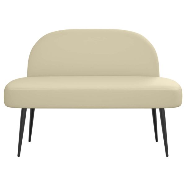 Мек бенч с облегалка Кремаво 110 x 60 x 76 cm Изкуствена