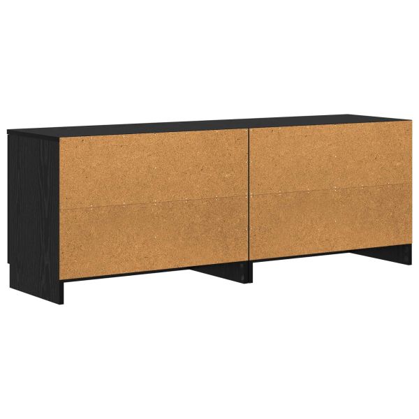 Шкаф за легло със съхранение 2 pcs Черен Дъб 66 x 35 x 48 см