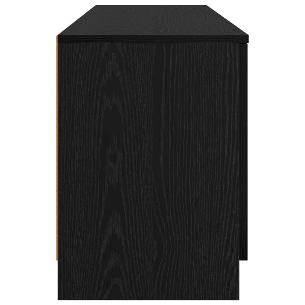 Шкаф за легло със съхранение 2 pcs Черен Дъб 66 x 35 x 48 см