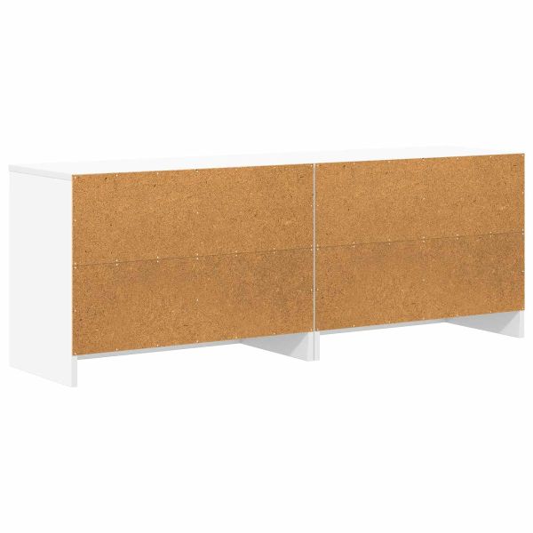 Шкаф за легло 2 pcs Бяло 66 x 33 x 48 см Инженерна дървесина