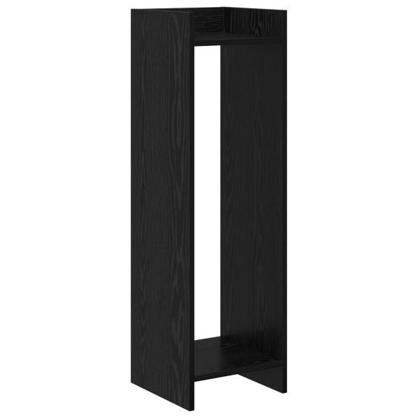Стойка за растения с рафт 2 pcs Черен Дъб 30 x 30 x 100 см