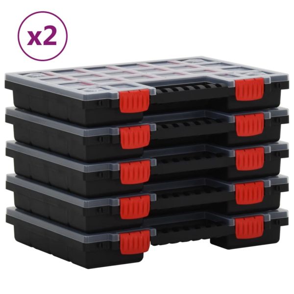 Асортиментни кутии 10 бр 34,5x25x5 см полипропилен