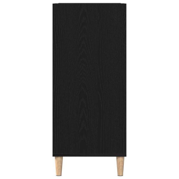 Шкаф за грамофонни плочи с рафт Черния дъб 84,5 x 38 x 89 см
