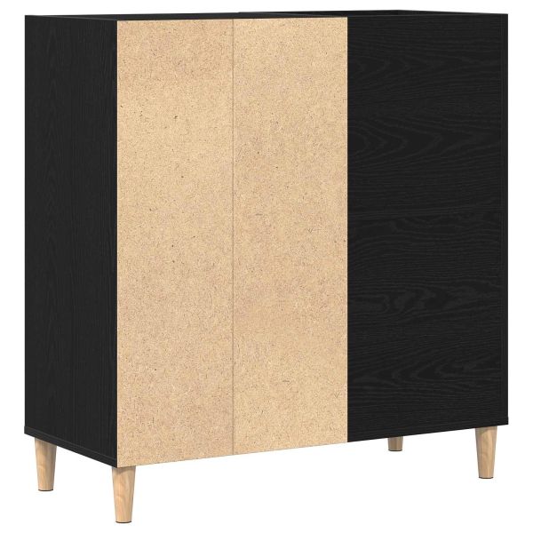 Шкаф за грамофонни плочи с рафт Черния дъб 84,5 x 38 x 89 см