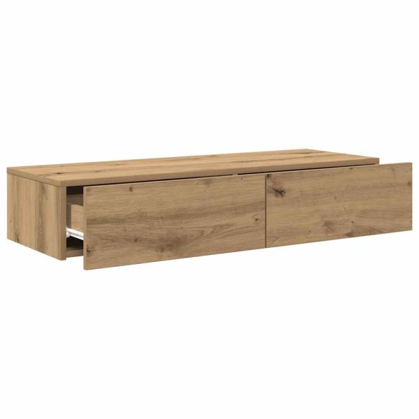 Стенен рафт с чекмеджета 100x36x19 см инженерно дърво