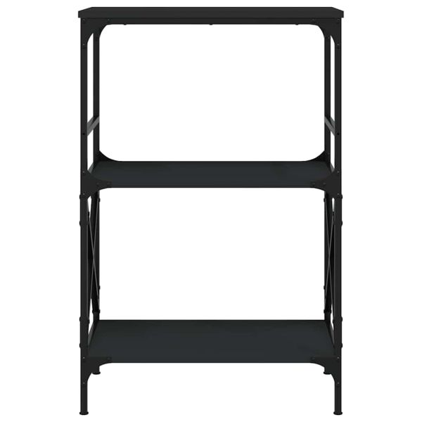 Библиотека 3 рафта черна 59x35x90,5 см инженерно дърво