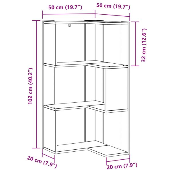 Библиотека Черния дъб 50 x 50 x 102 см