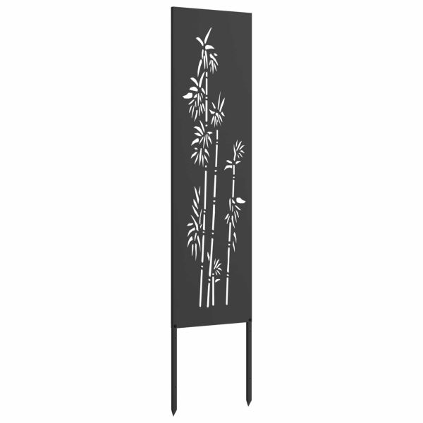 Екран за градинска неприкосновеност Флорален Черно 32 x 140 см