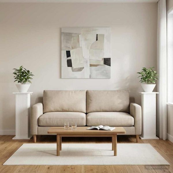Стойка за растения 2 pcs Бяло 30,5 x 30 x 80,5 см