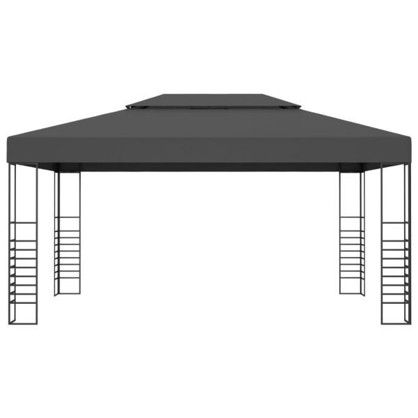 Шатра с LED светещи стрингове, 3х4 м, антрацит