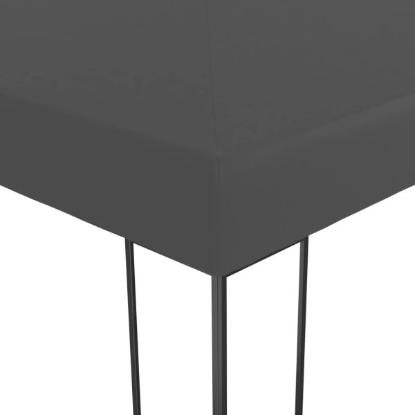 Шатра с LED светещи стрингове, 3х4 м, антрацит