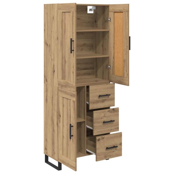 Висок шкаф 2 pcs Дъб 69,5 x 34 x 180 см Инженерно дърво