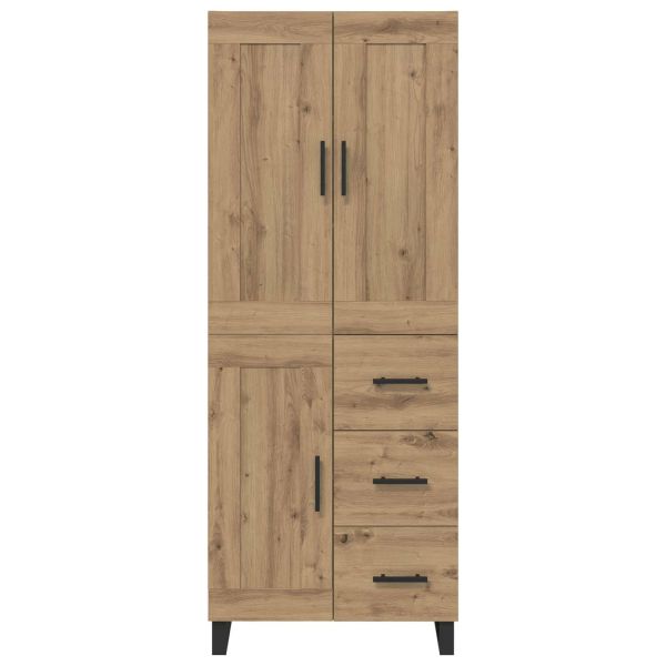 Висок шкаф 2 pcs Дъб 69,5 x 34 x 180 см Инженерно дърво