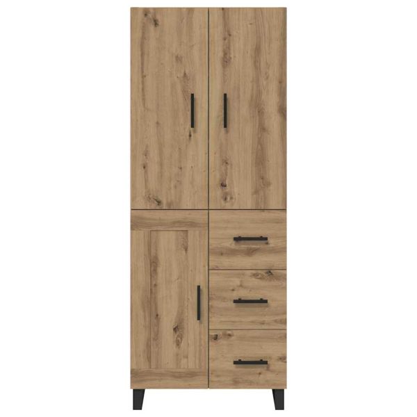 Висок шкаф с чекмедже 2 pcs Дъб 69,5 x 34 x 180 см