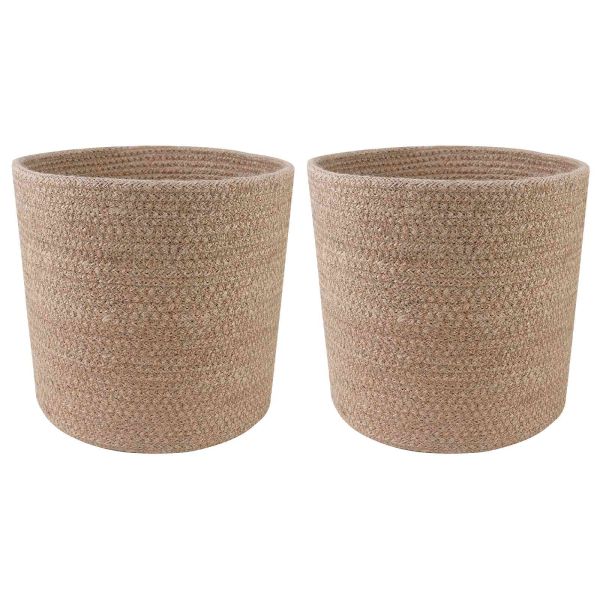 Комплект саксии за растения 2 pcs Натурално Ø 21 x 21 см