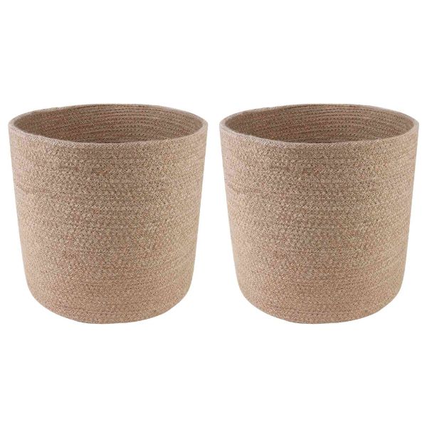 Комплект саксии за растения 2 pcs Натурално Ø 28 x 28 см