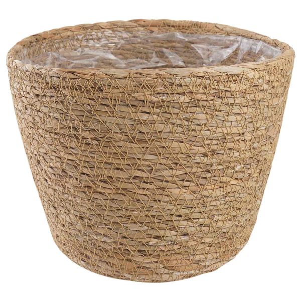 Кошници за растения от морска трева 3 pcs Натурално Ø26 x 19 см