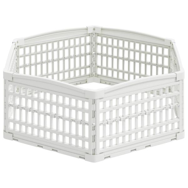 6 панелна играчка за кучета Бяло 122 x 106 x 40 см Пластмаса