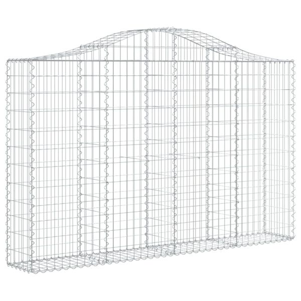 Дъговидна габионна кошница 200x30x120/140 см поцинковано желязо