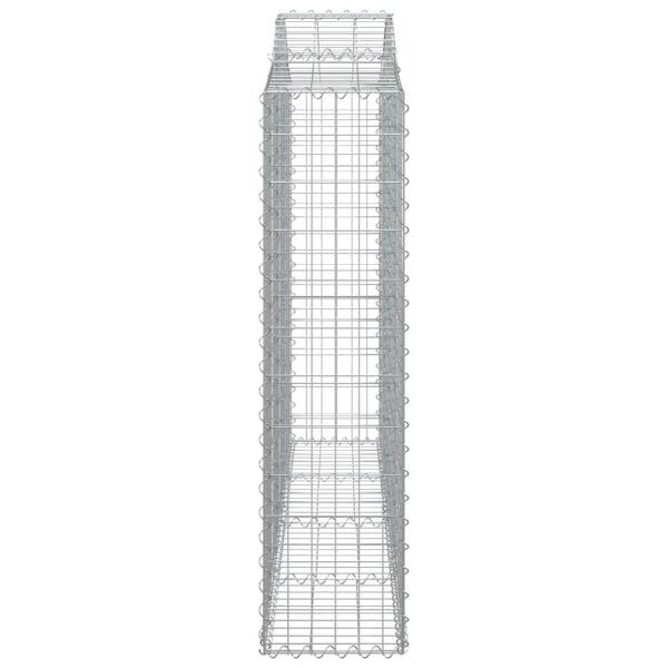 Дъговидна габионна кошница 200x30x120/140 см поцинковано желязо