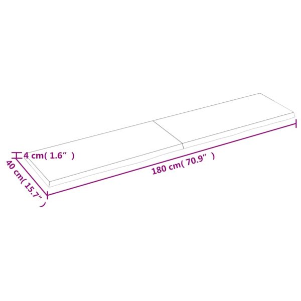 Плот за баня светлокафяв 180x40x(2-4) см обработено дърво масив
