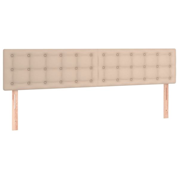 LED Горна табла за легло, капучино, 160x5x78/88 см