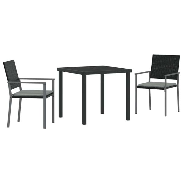 Комплект за хранене в градината 3 pcs Черен и Светло Сив