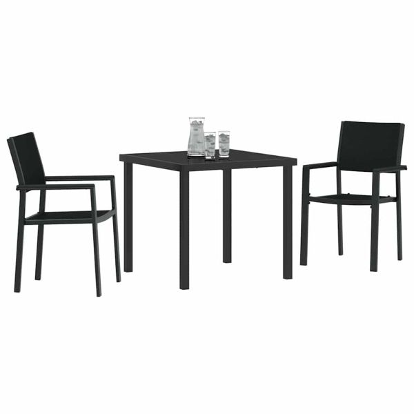 Комплект за хранене в градината 3 pcs Черно