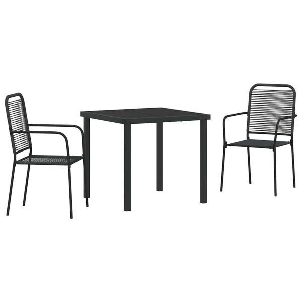 Комплект за хранене в градината 3 pcs Черно