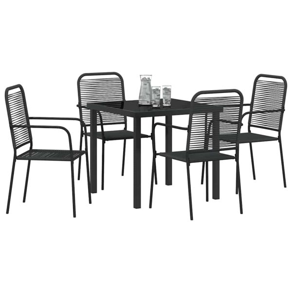Комплект за хранене в градината 5 pcs Черно