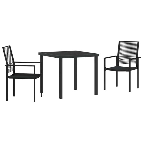 Комплект за хранене в градината 3 pcs Черно