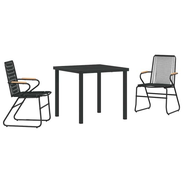 Комплект за хранене в градината 3 pcs Черно