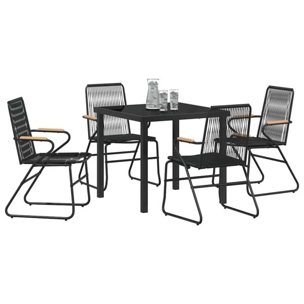 Комплект за хранене в градината 5 pcs Черно