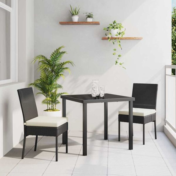 Комплект за хранене в градината 3 pcs Черно