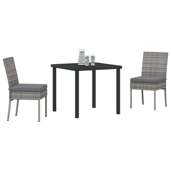 Комплект за хранене в градината 3 pcs Сив