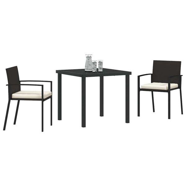 Комплект за хранене в градината 3 pcs Черно