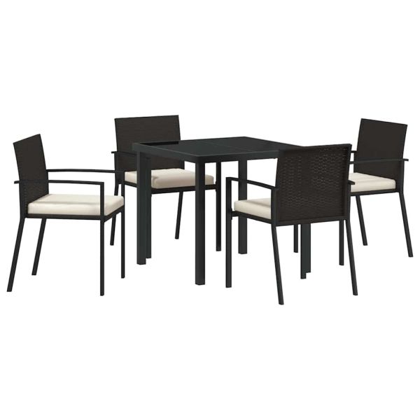 Комплект за хранене в градината 5 pcs Черно