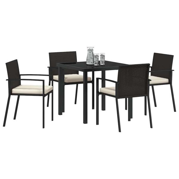 Комплект за хранене в градината 5 pcs Черно