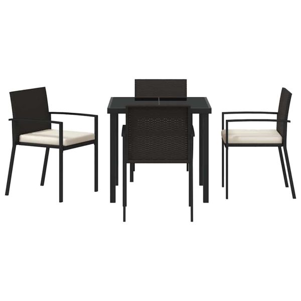 Комплект за хранене в градината 5 pcs Черно