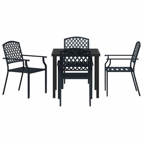 Комплект за хранене в градината 5 pcs Антрацит