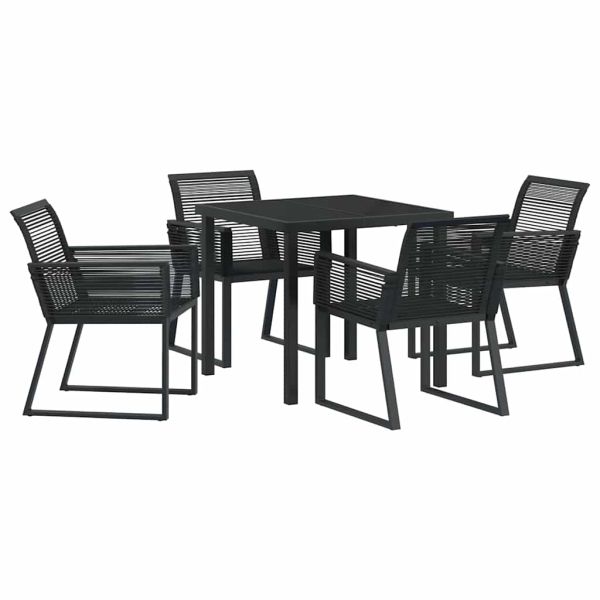 Комплект за хранене в градината 5 pcs Черно