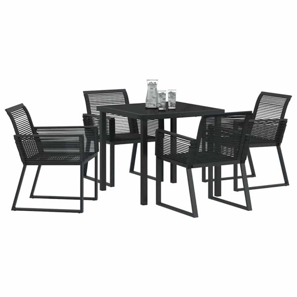 Комплект за хранене в градината 5 pcs Черно
