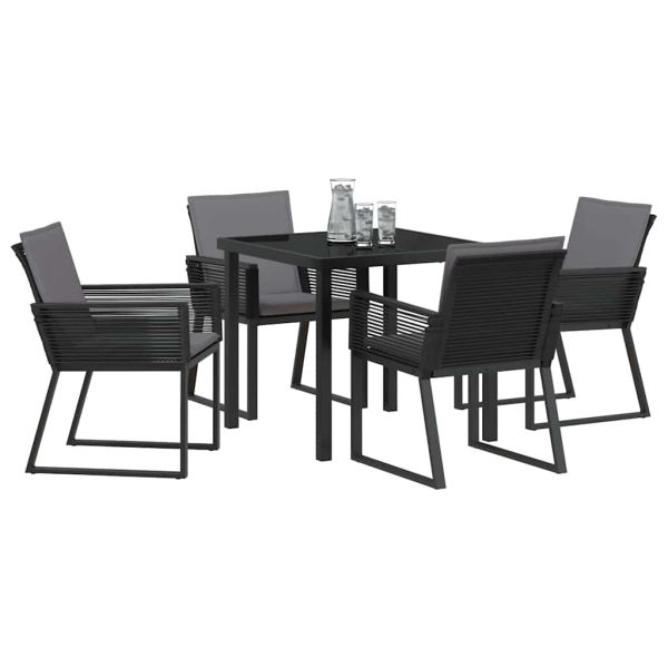 Комплект за хранене в градината 5 pcs Черно