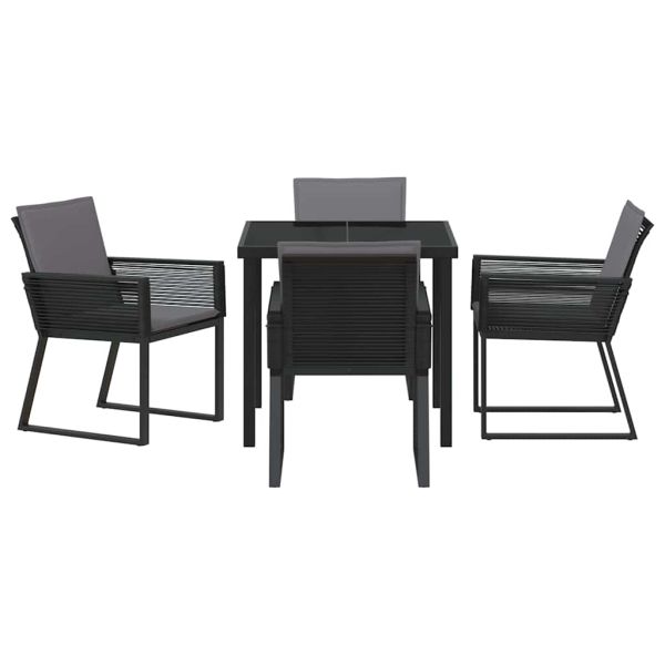 Комплект за хранене в градината 5 pcs Черно