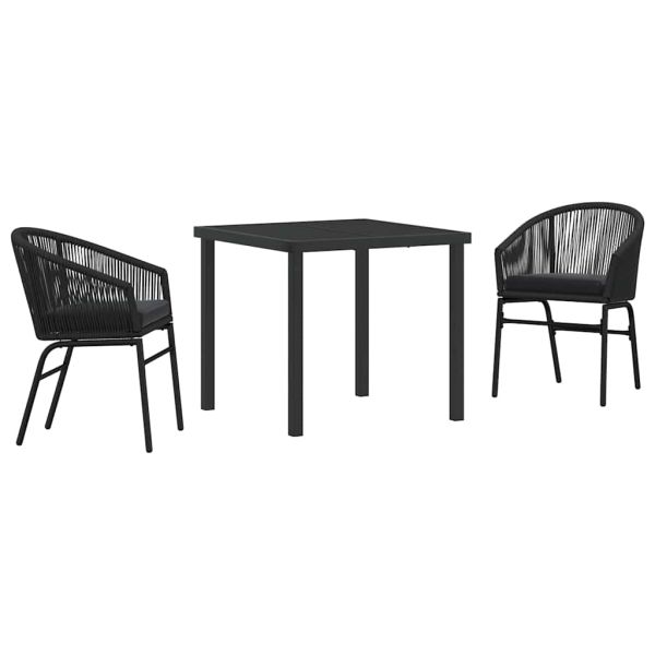 Комплект за хранене в градината 3 pcs Черно
