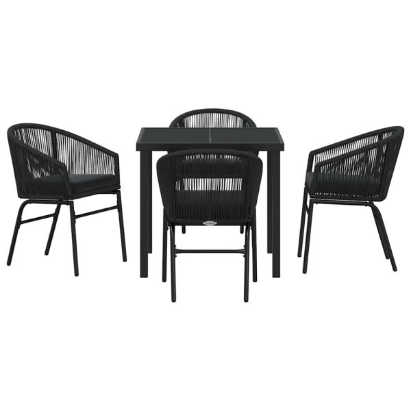 Комплект за хранене в градината 5 pcs Черно