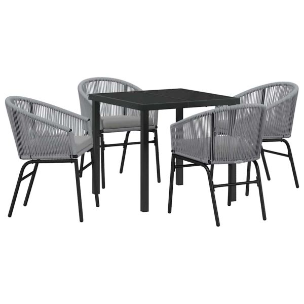 Комплект за хранене в градината 5 pcs Антрацит